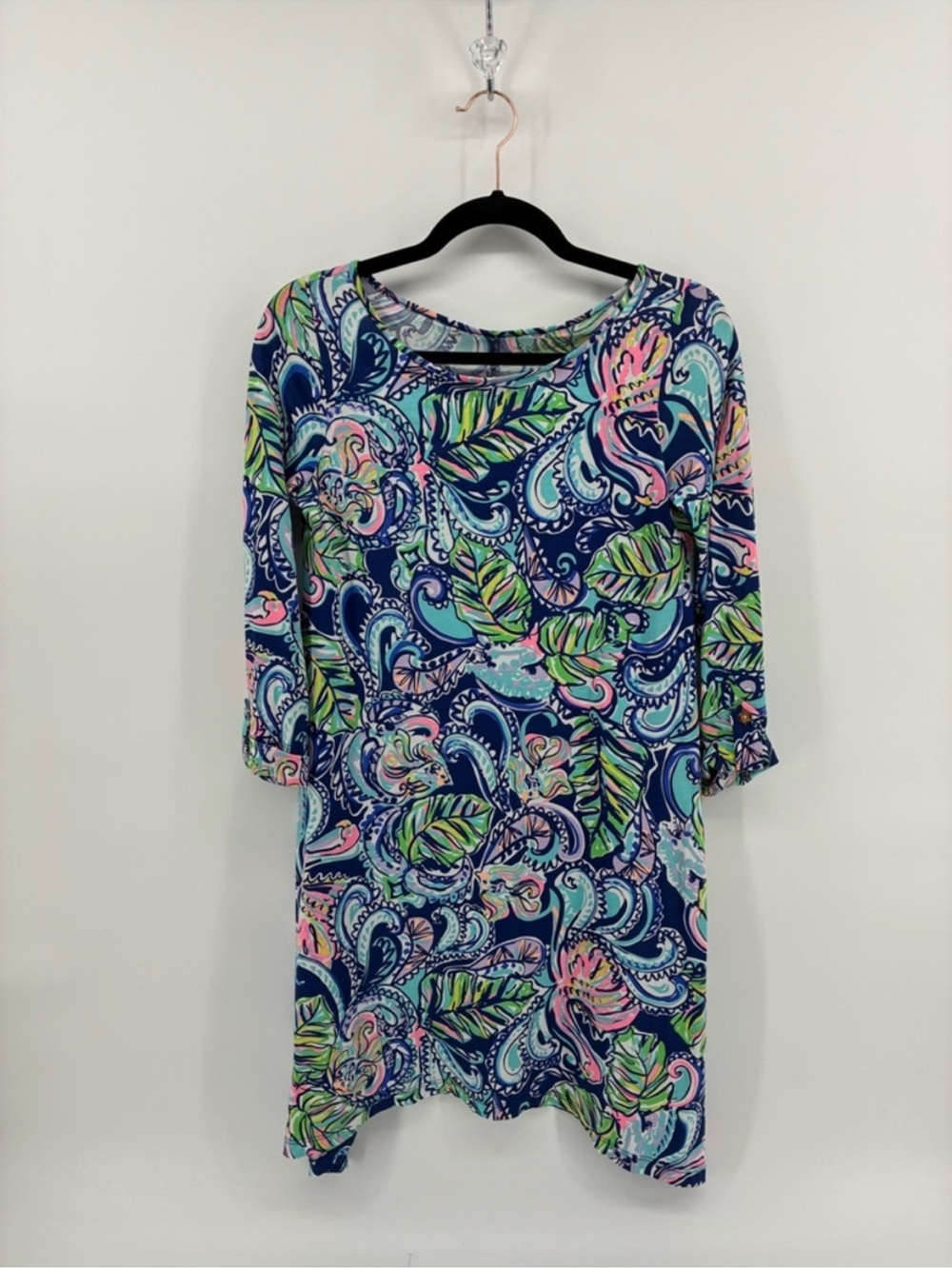 Lilly Pulitzer Blue and Pink Long Sleeve Edna Dress